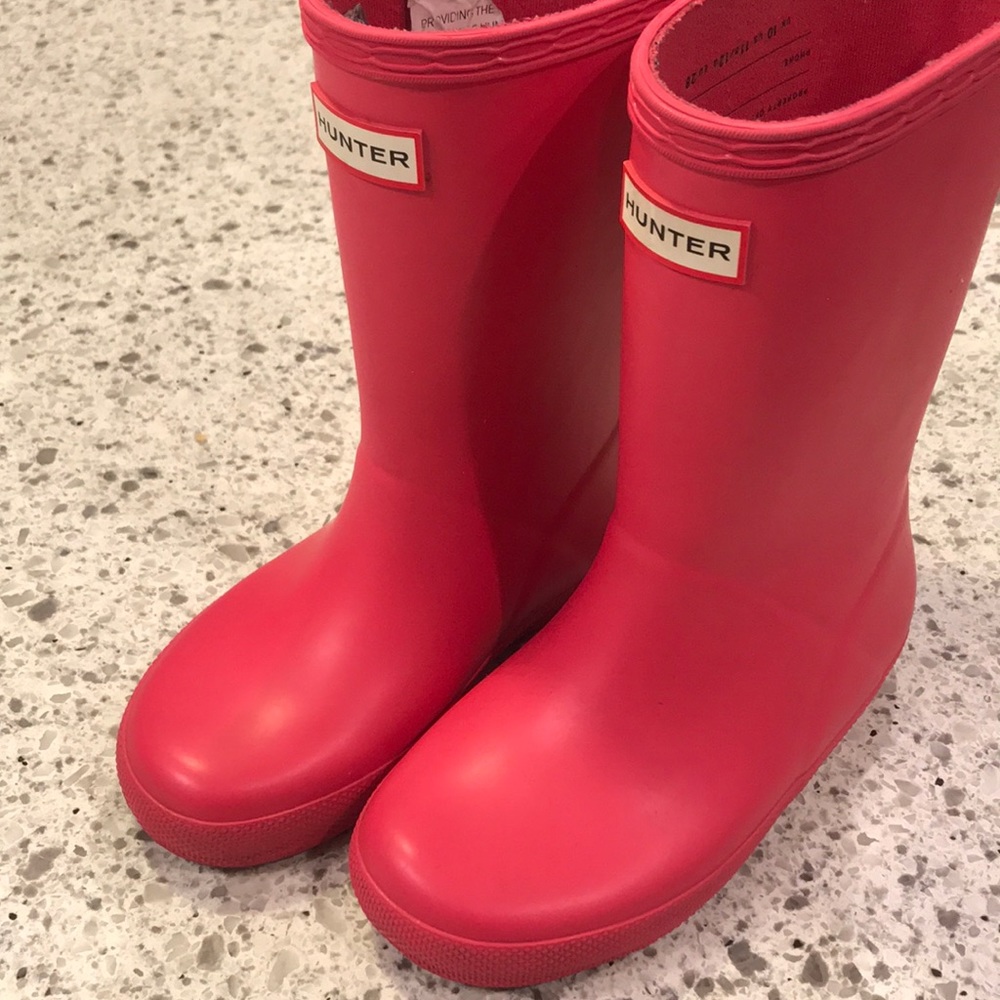 Girls Hunter boots and excellent used condition
